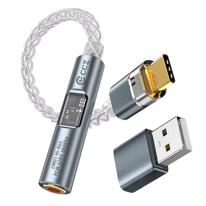 【CCZ CM01】 Portable DAC and Headphone Amplifier, Hi-Res Certified, DAC Chip CX31993